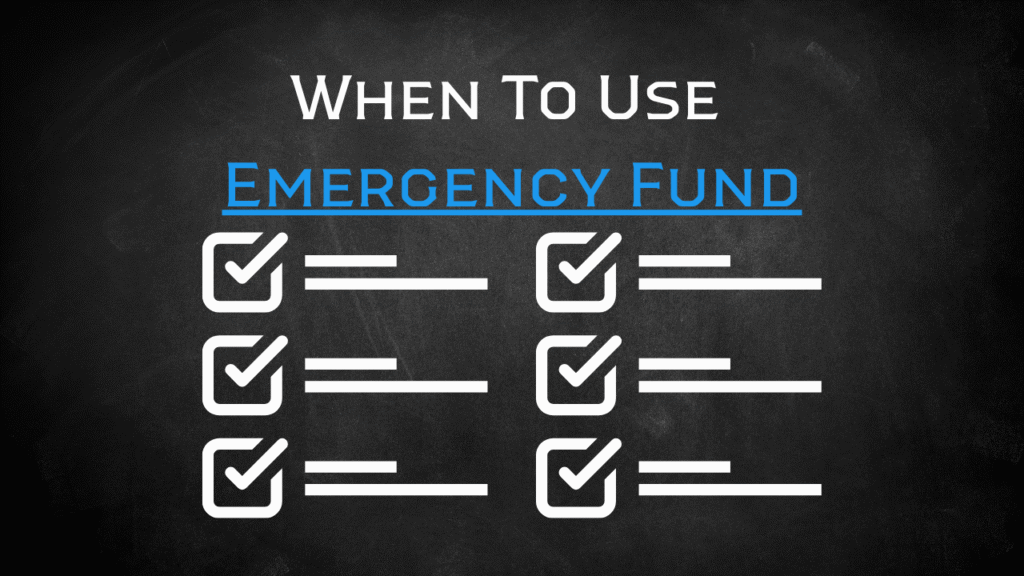 When to use Emergency Fund (and when not to)?